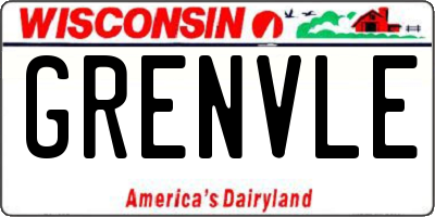 WI license plate GRENVLE