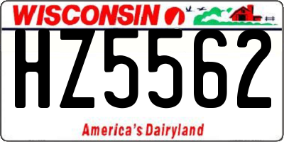 WI license plate HZ5562