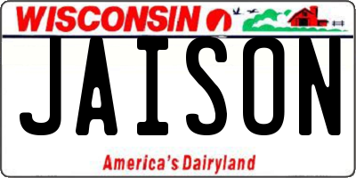 WI license plate JAISON