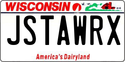 WI license plate JSTAWRX