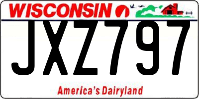 WI license plate JXZ797