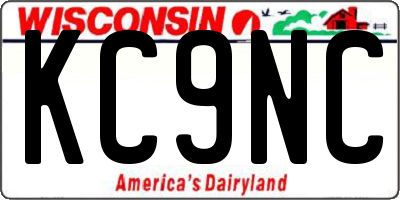 WI license plate KC9NC
