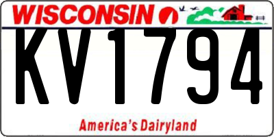 WI license plate KV1794
