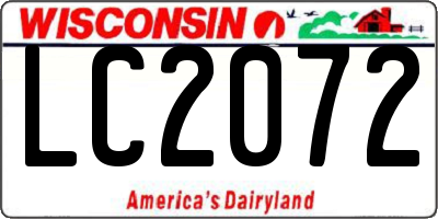 WI license plate LC2072
