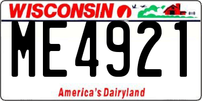 WI license plate ME4921