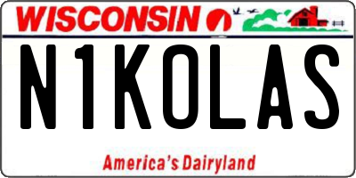 WI license plate N1KOLAS