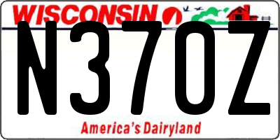 WI license plate N370Z