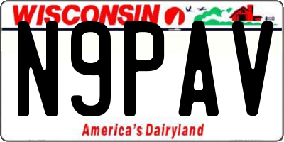 WI license plate N9PAV