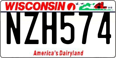 WI license plate NZH574