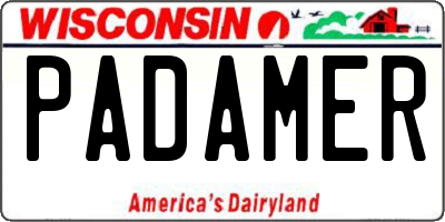 WI license plate PADAMER