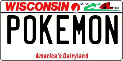 WI license plate POKEMON