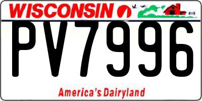 WI license plate PV7996