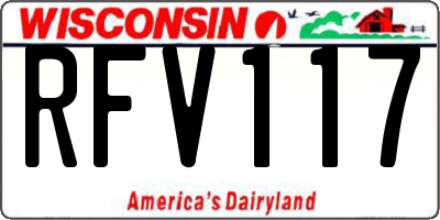 WI license plate RFV117