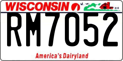 WI license plate RM7052