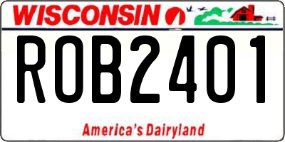 WI license plate ROB2401