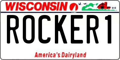 WI license plate ROCKER1