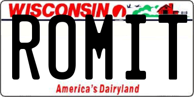 WI license plate ROMIT