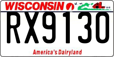 WI license plate RX9130