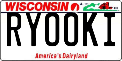 WI license plate RYOOKI