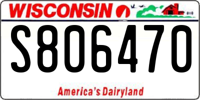 WI license plate S806470