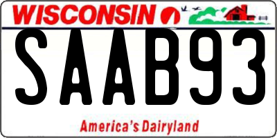 WI license plate SAAB93