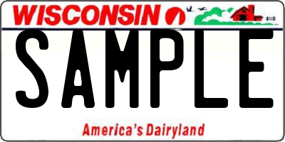 WI license plate SAMPLE