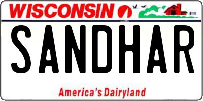 WI license plate SANDHAR