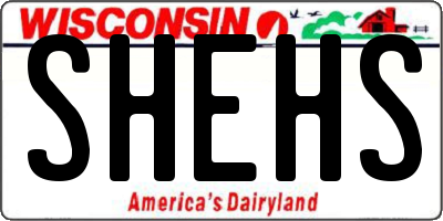 WI license plate SHEHS