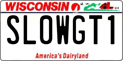 WI license plate SL0WGT1