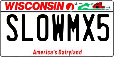 WI license plate SL0WMX5