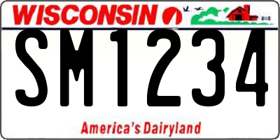 WI license plate SM1234