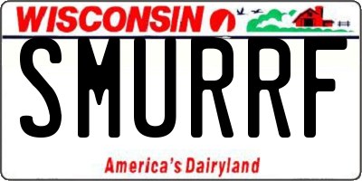 WI license plate SMURRF