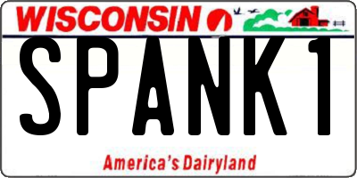 WI license plate SPANK1