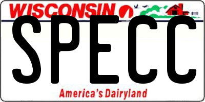 WI license plate SPECC