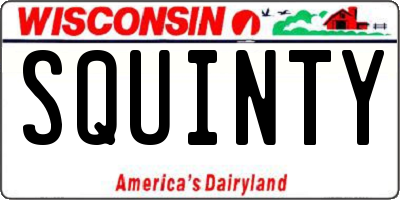 WI license plate SQUINTY