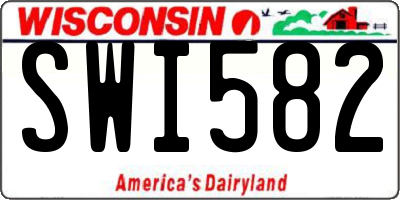 WI license plate SWI582