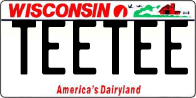 WI license plate TEETEE