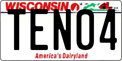 WI license plate TEN04