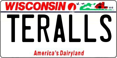 WI license plate TERALLS