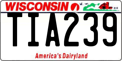 WI license plate TIA239