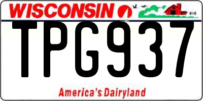 WI license plate TPG937