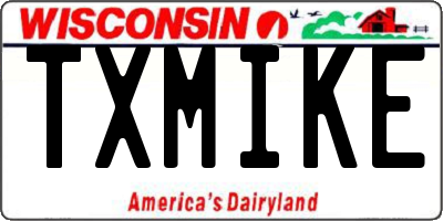 WI license plate TXMIKE