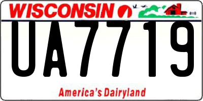 WI license plate UA7719