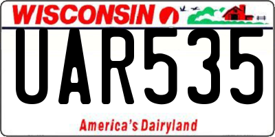 WI license plate UAR535