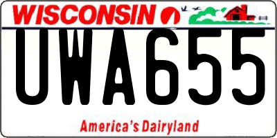 WI license plate UWA655