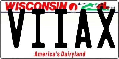 WI license plate VIIAX