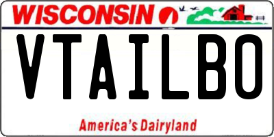 WI license plate VTAILB0