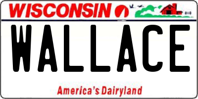 WI license plate WALLACE