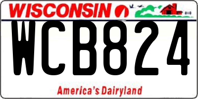 WI license plate WCB824