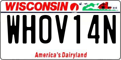 WI license plate WH0V14N